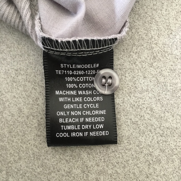 MAJORA 3/4 Sleeve Gray Shirt Button Down Blouse With Pockets Size S - Picture 5 of 9